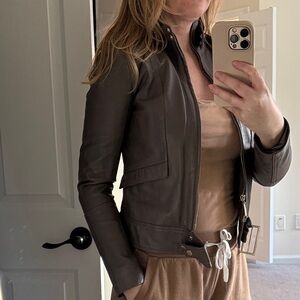 Marciano Dark Brown Leather Jacket